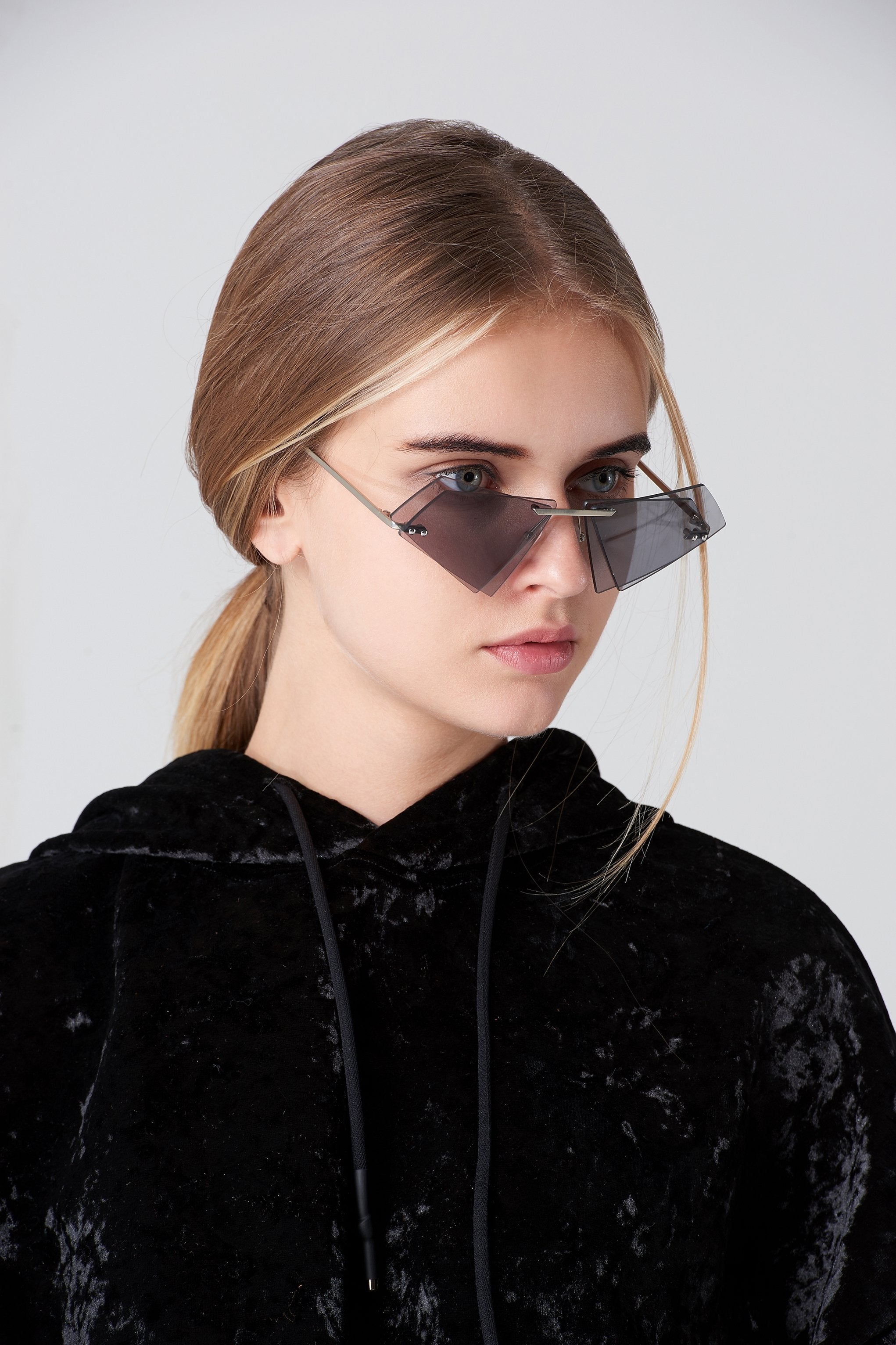 Black Trapezoid Sunglasses