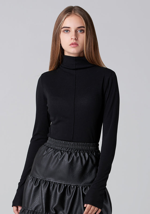Black Turtle Neck Extra Long Sleeves
