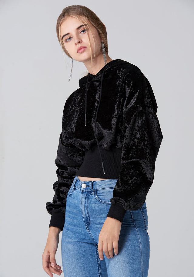 Black Velvet Hoodie