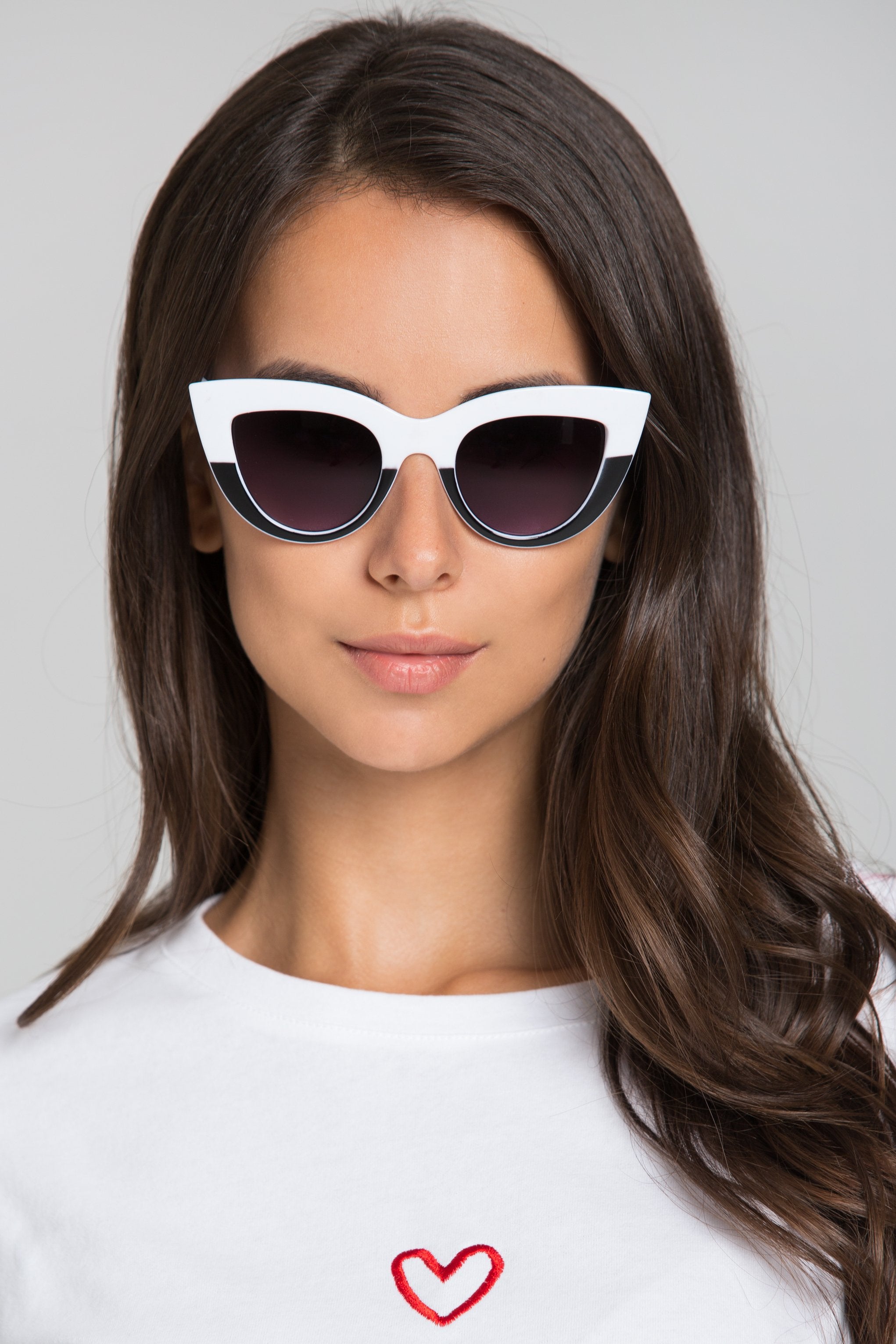 Black and White Cat Eye Sunglasses