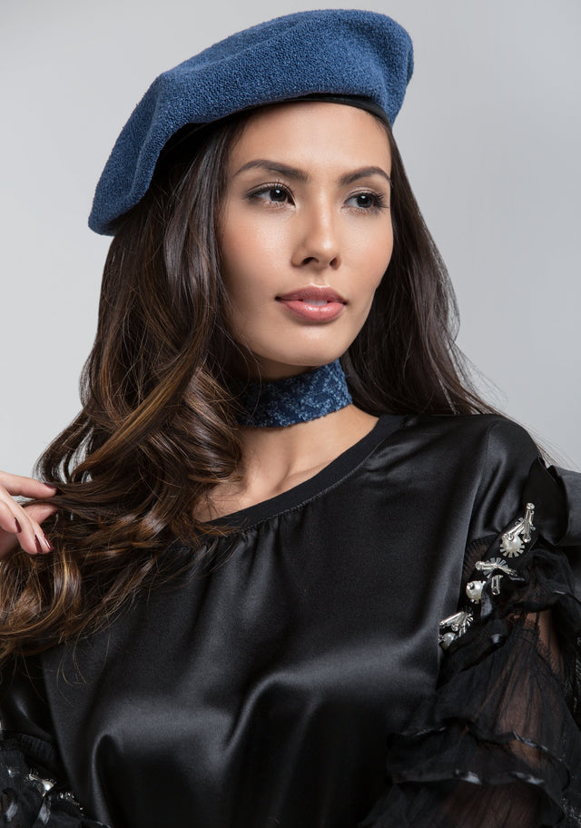 Blue Beret Hat