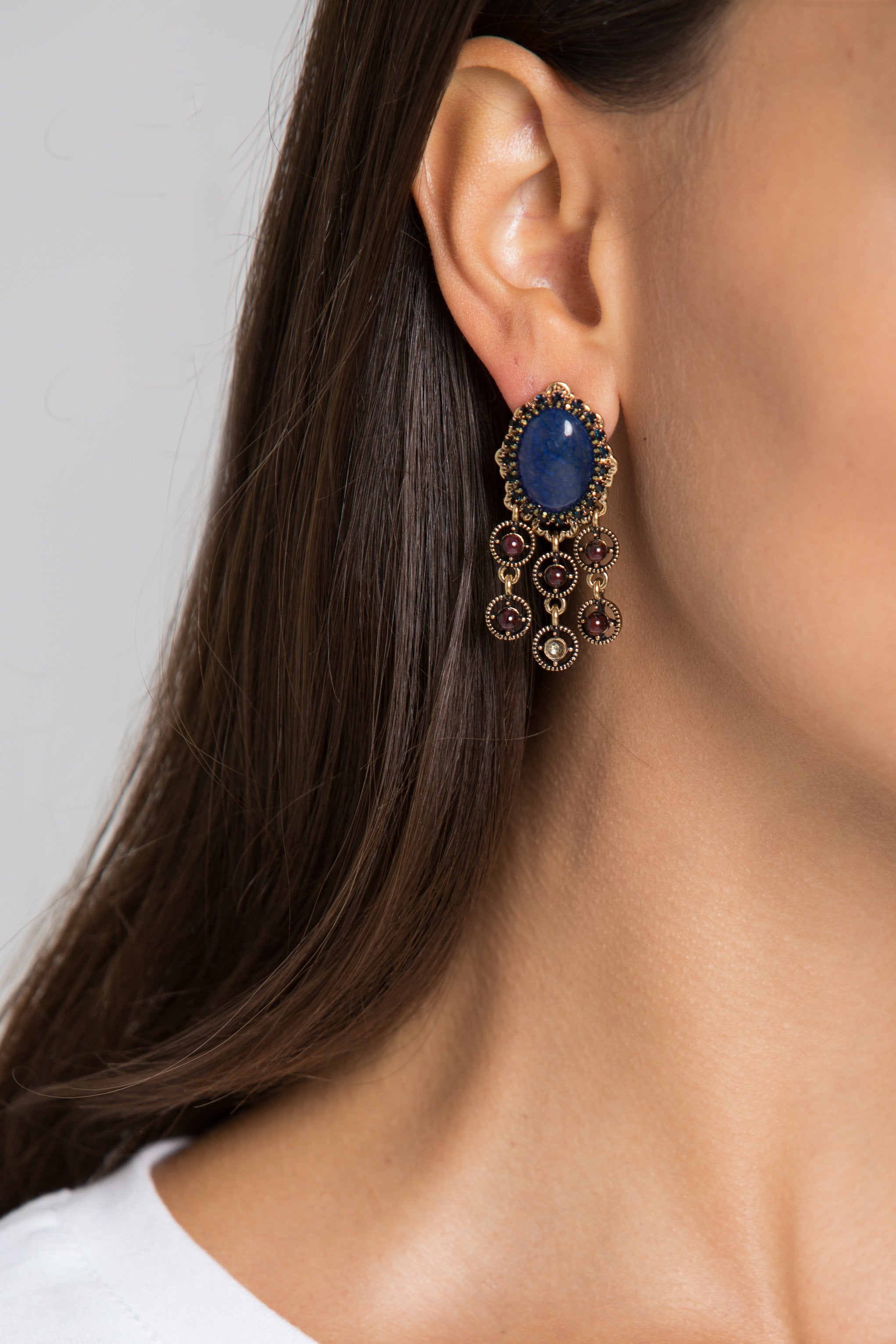 Blue Jasper Vintage Earrings