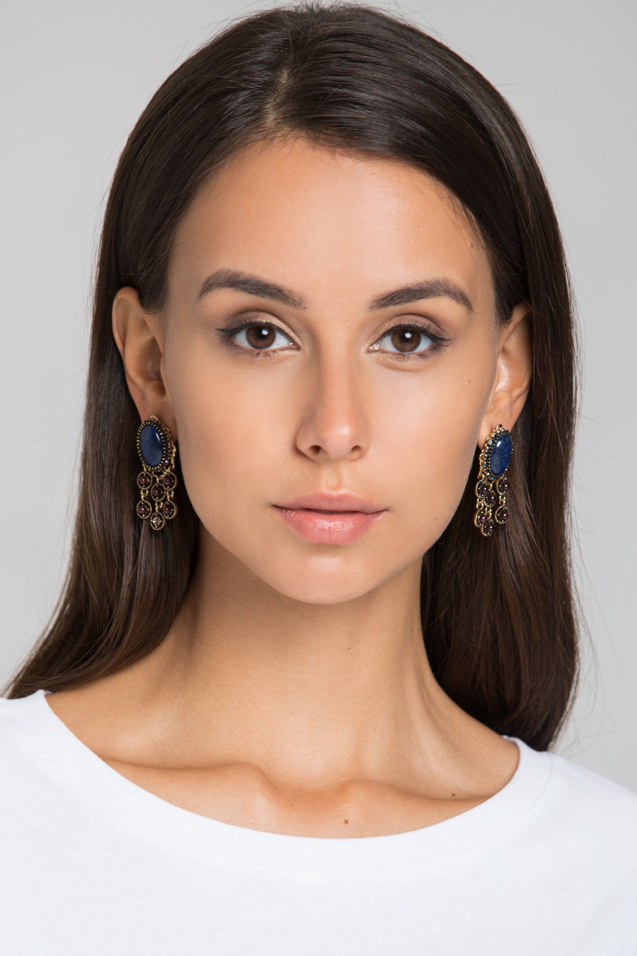 Blue Jasper Vintage Earrings