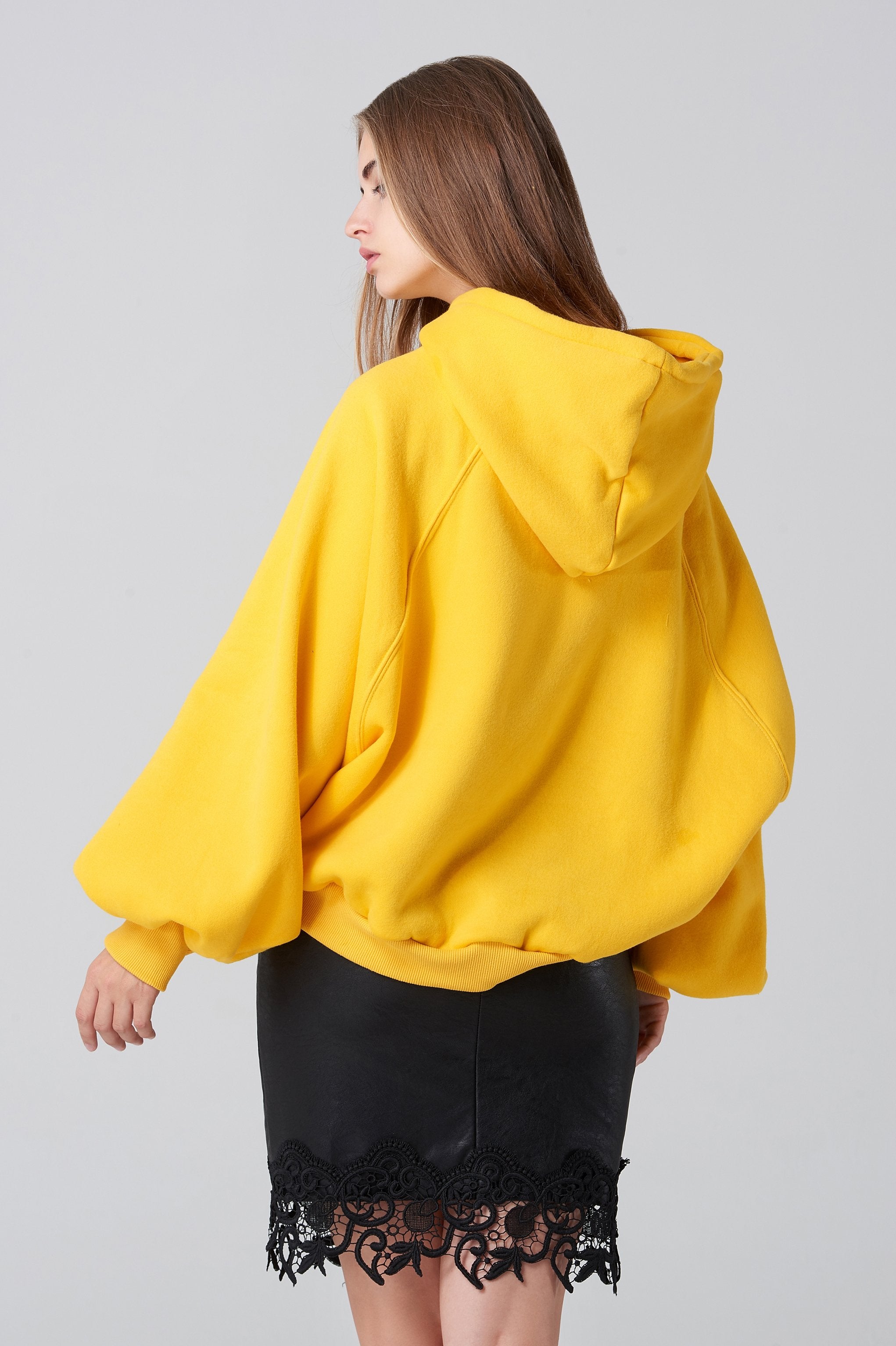 Bright Yellow Oversized Hoodie