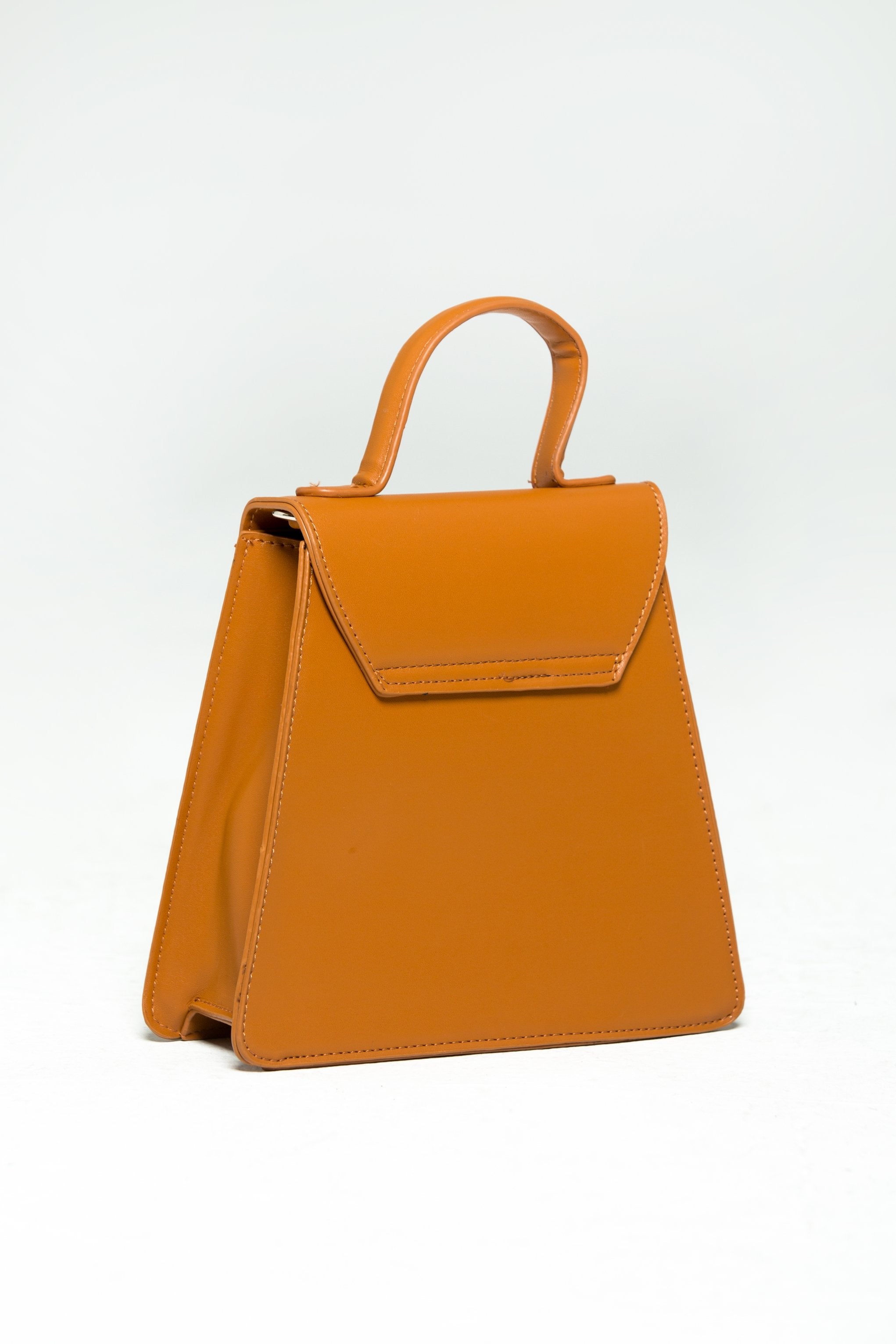 Brown Front Flap Saddle Handbag