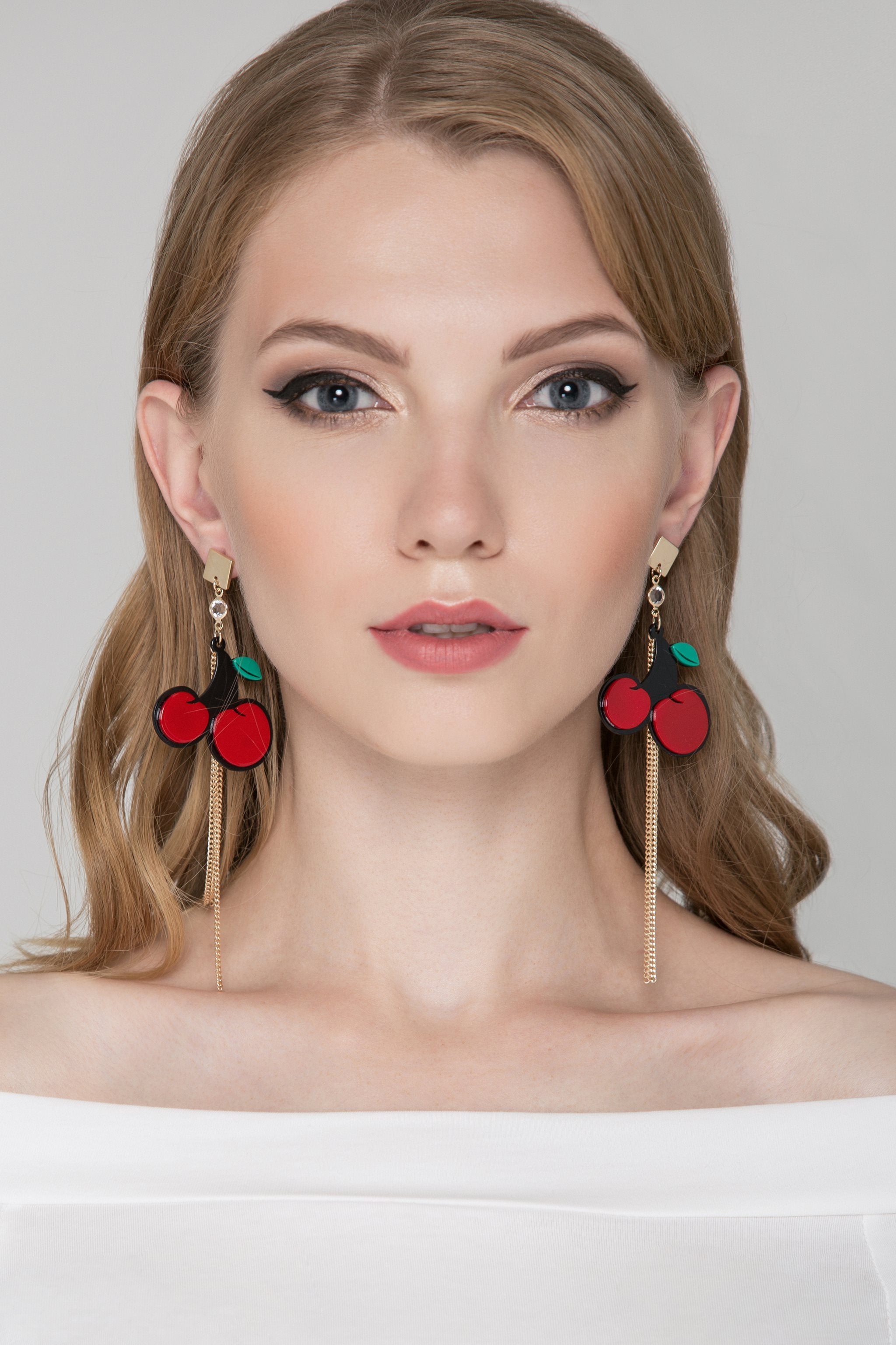 Cherry Acrylic Earrings