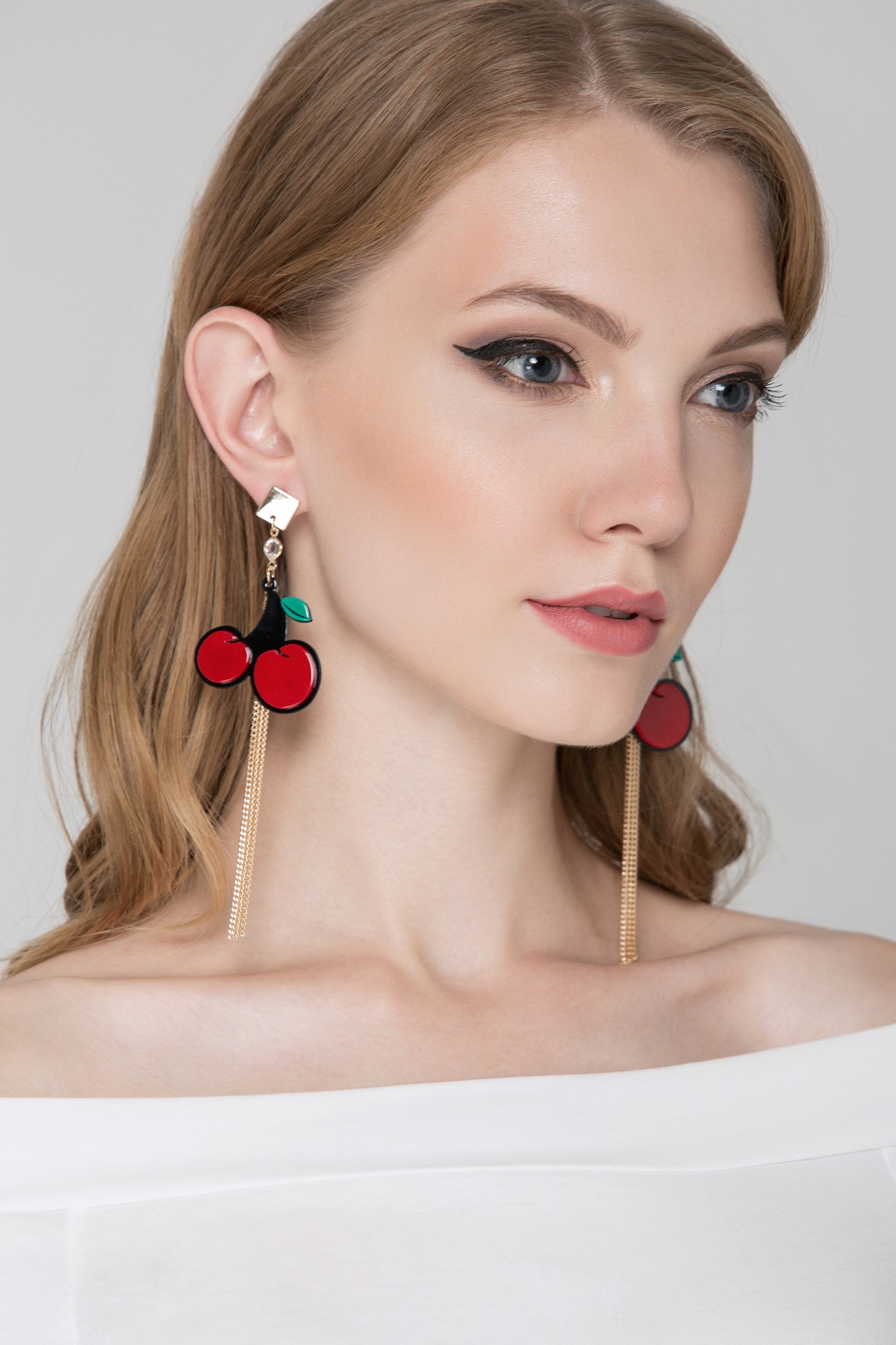 Cherry Acrylic Earrings