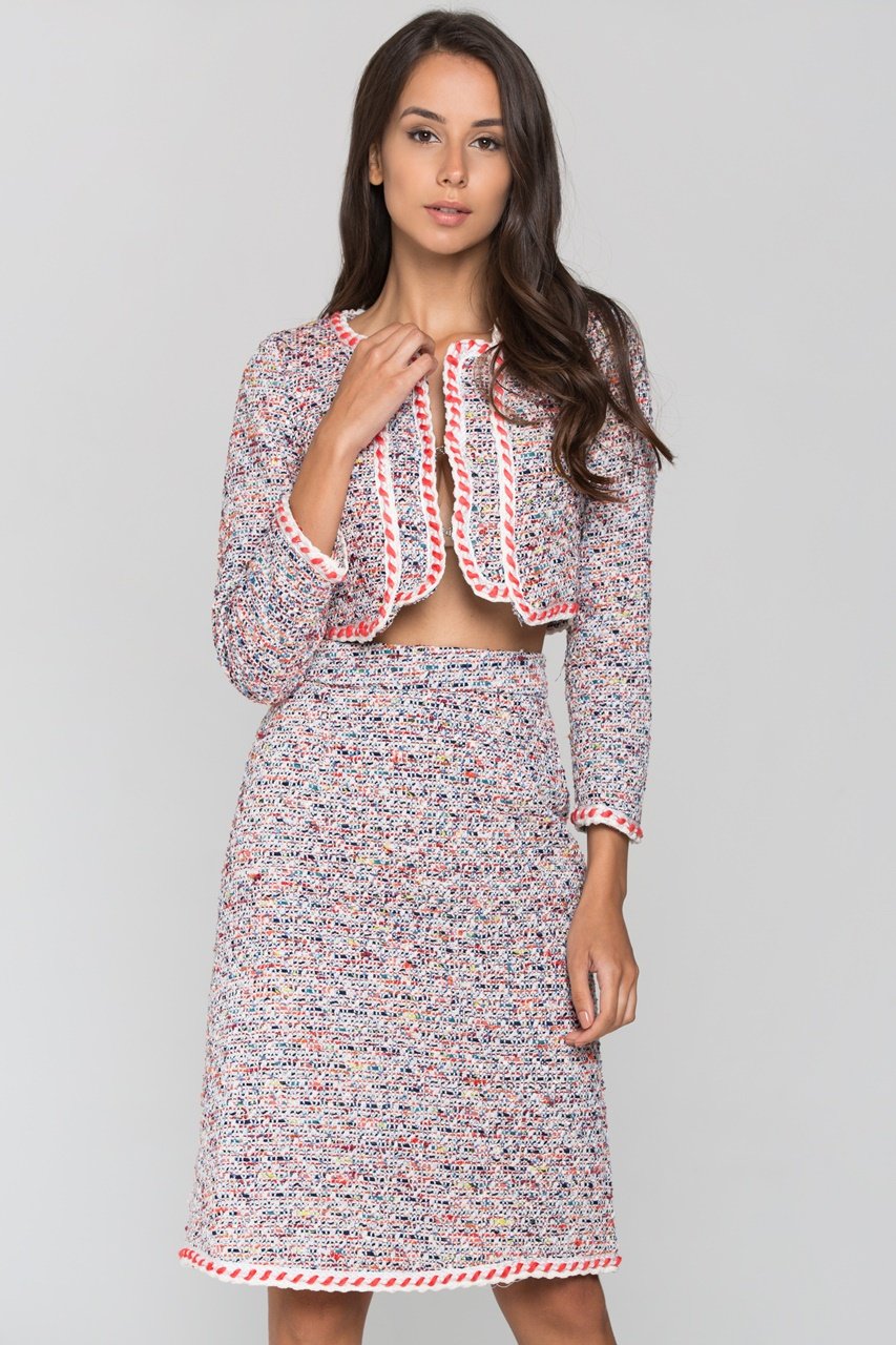 Confetti Tweed Blazer and Skirt Set