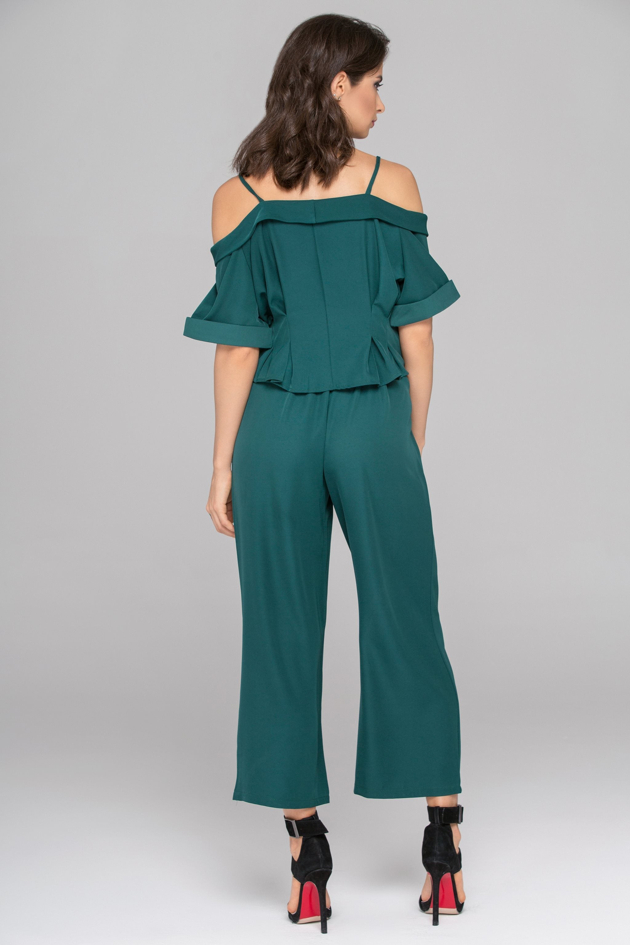 Deep Green Cold Shoulder Co-ord