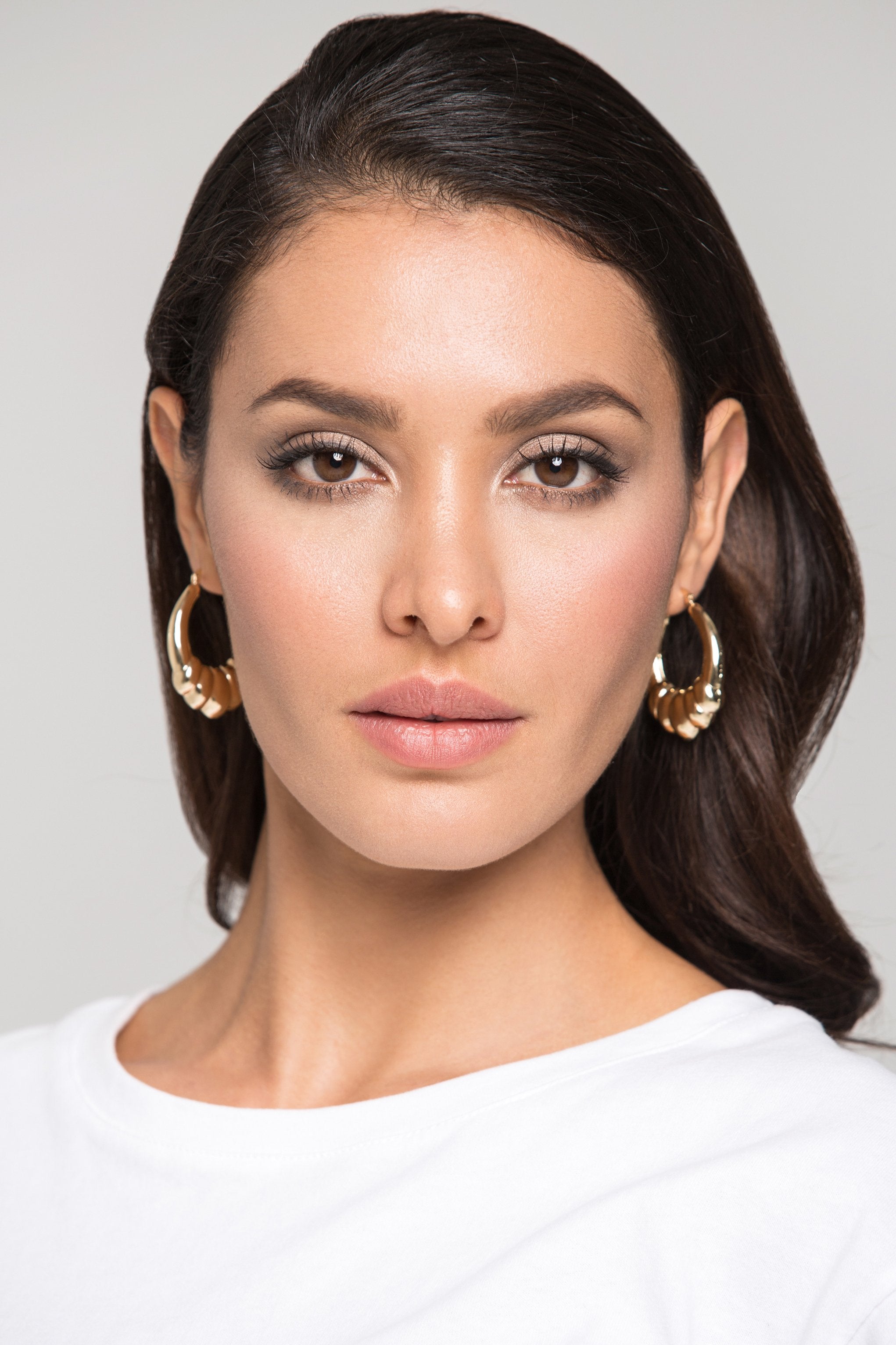 Gold Door Knocker Earrings