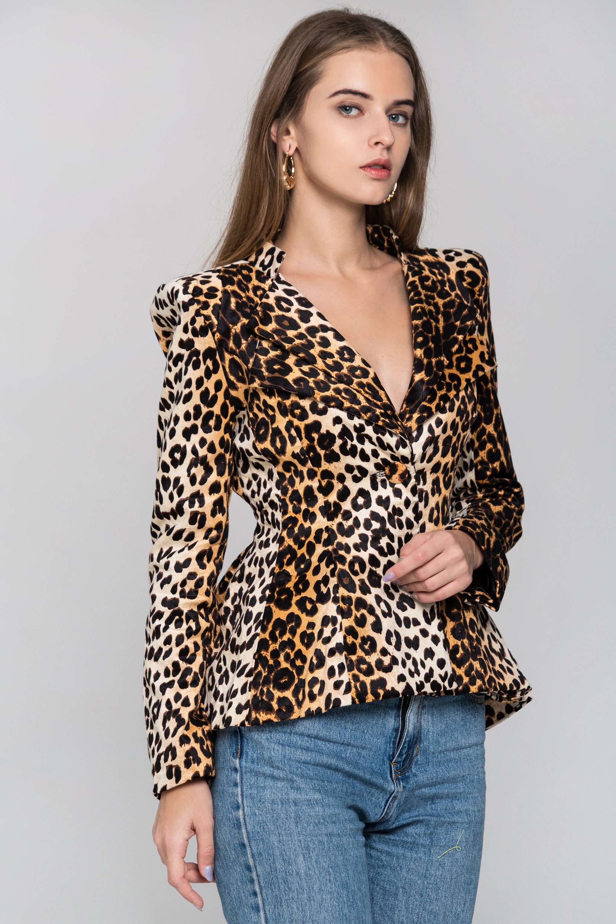 Leopard Print Blazer