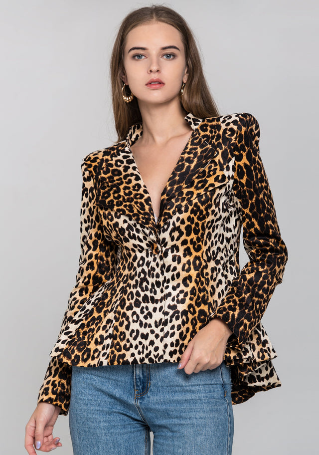 Leopard Print Blazer