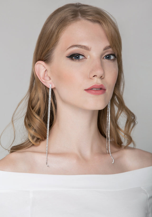 Long Tennis Dangling Earrings