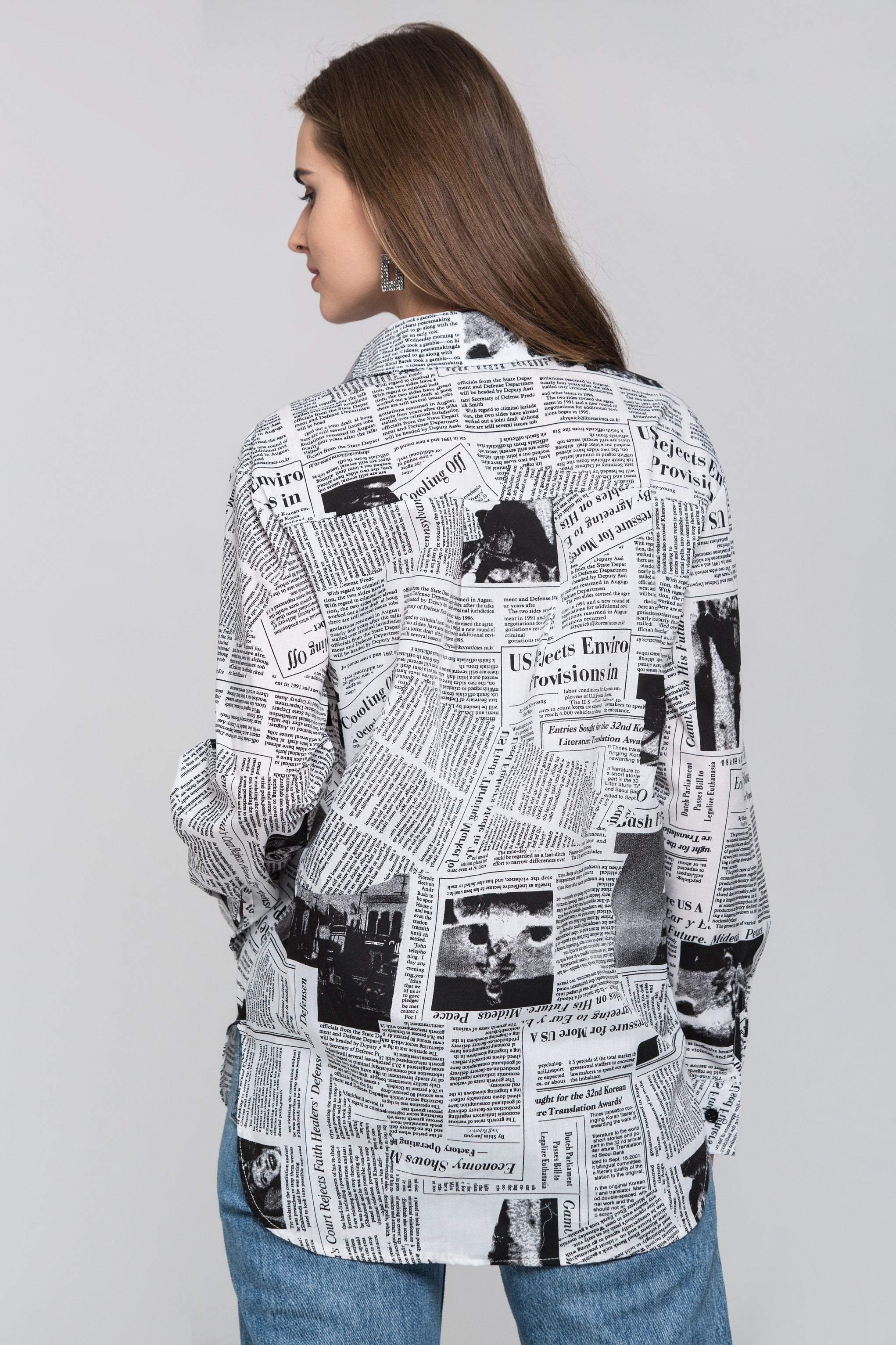 News Paper Shirt top