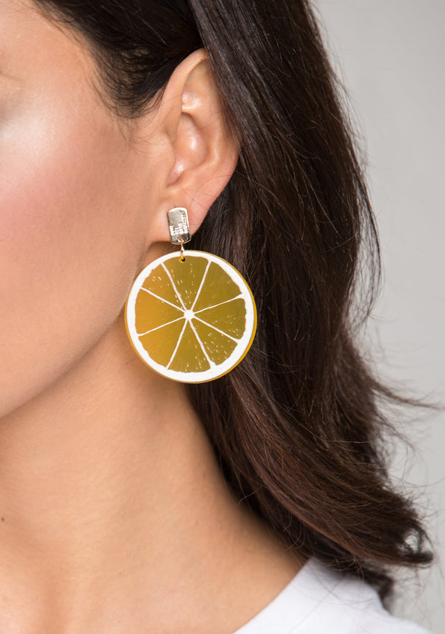 Orange Slice Earrings