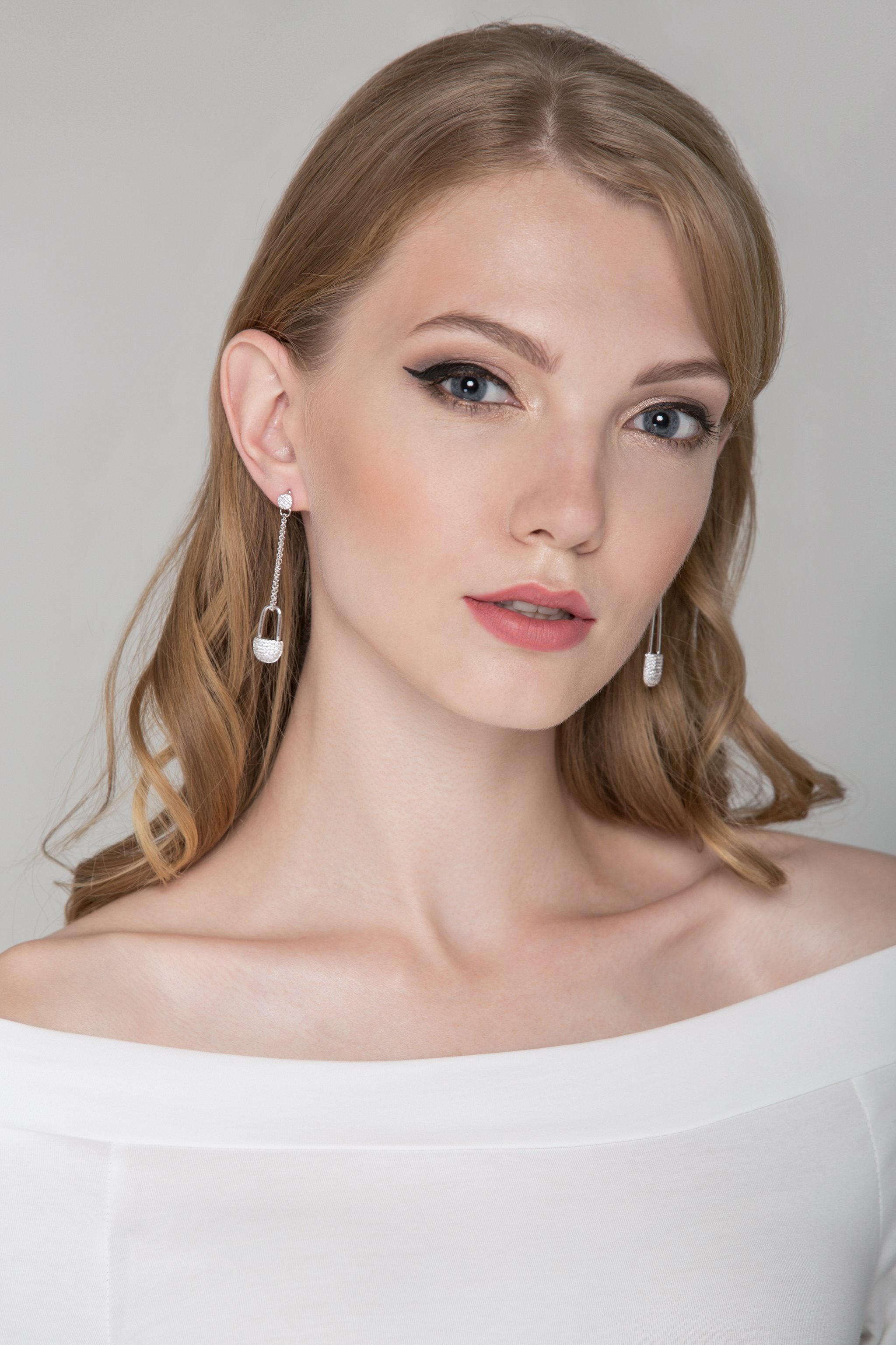 Pin Diamond Earrings