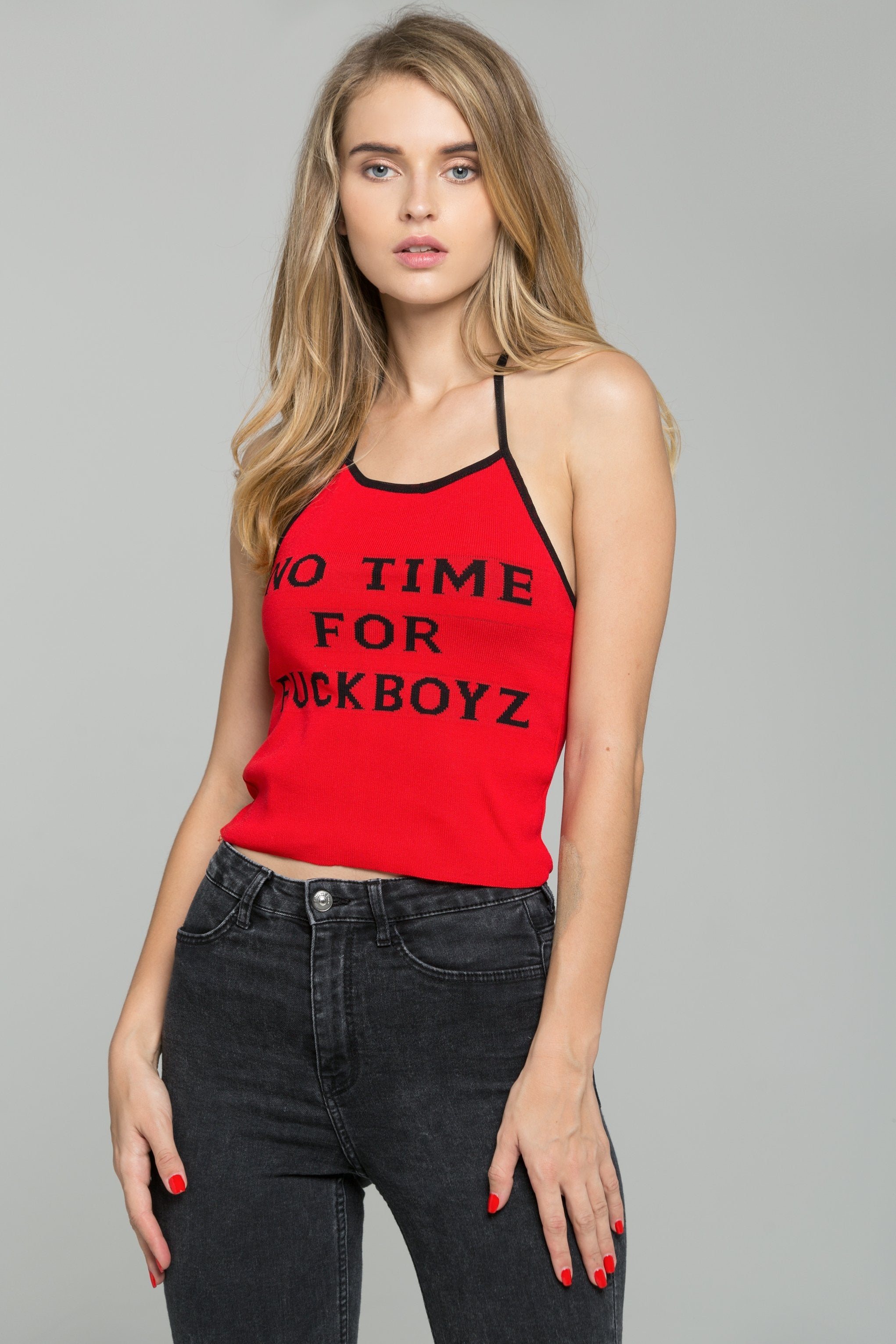 Red Statement Camisole Tank Top