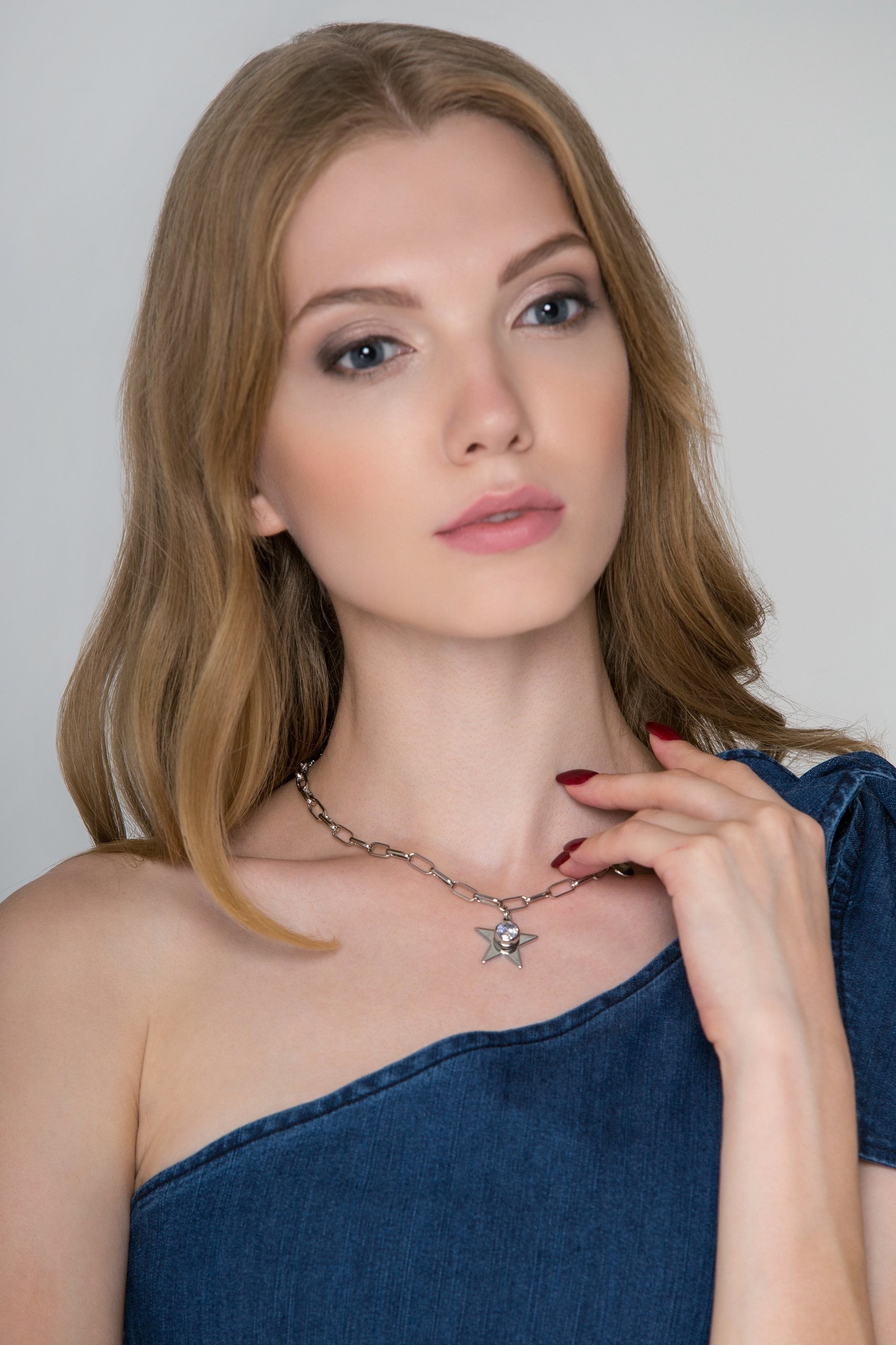Silver Chain Star Charm Necklace
