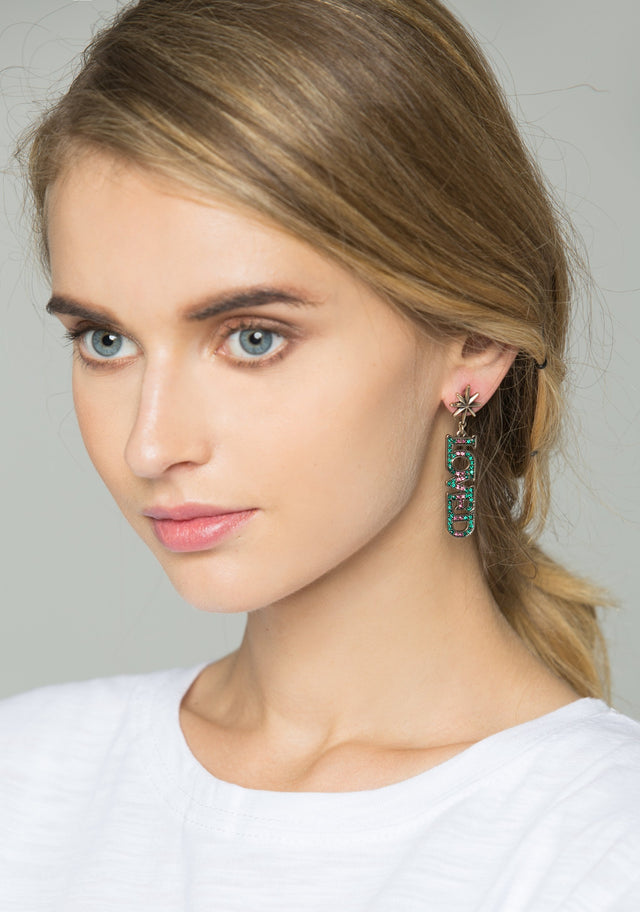 Silver Sun-kissed LOVED Earrings
