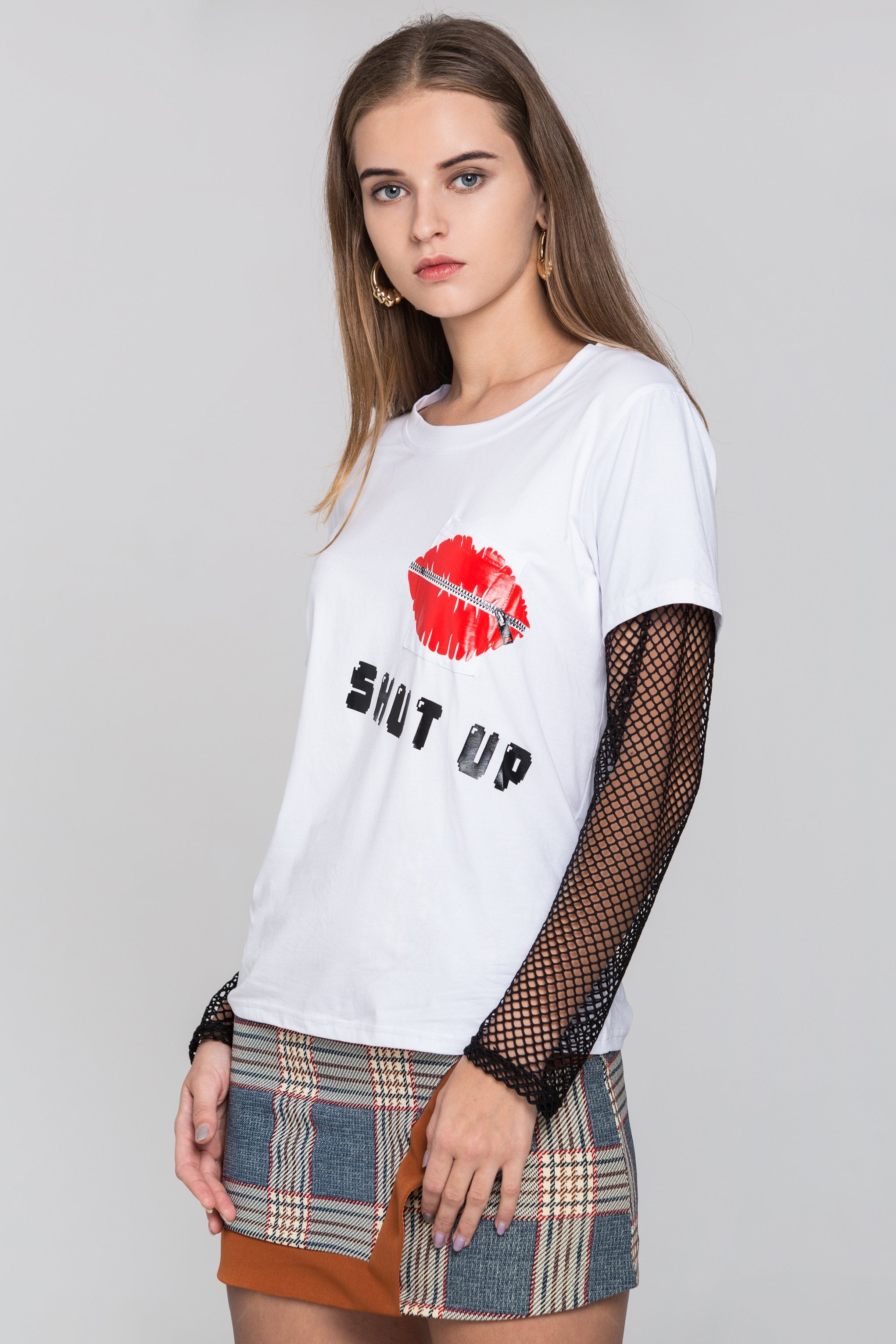 White Shut Up Top