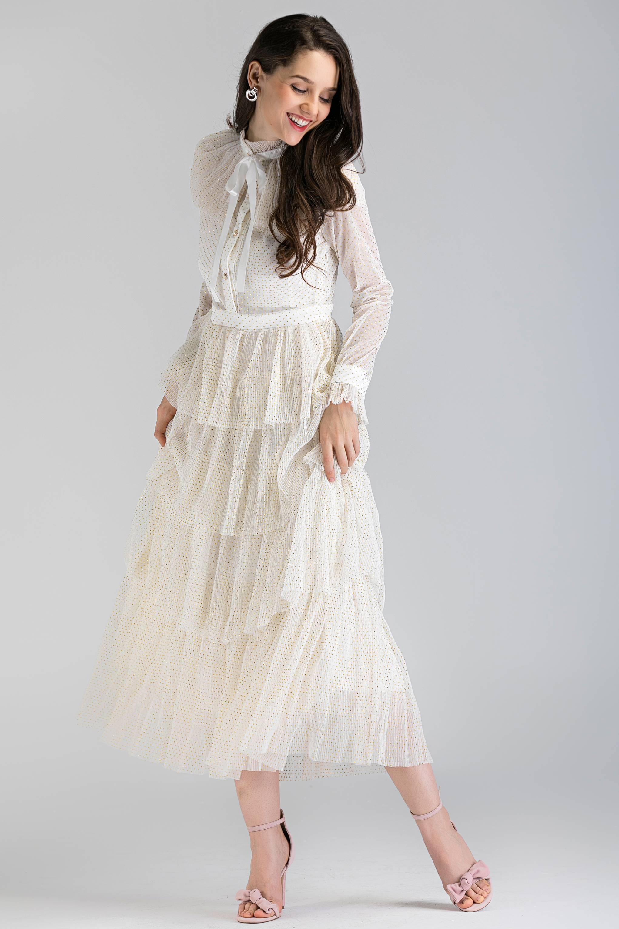 White Sparkle Maxi Dress