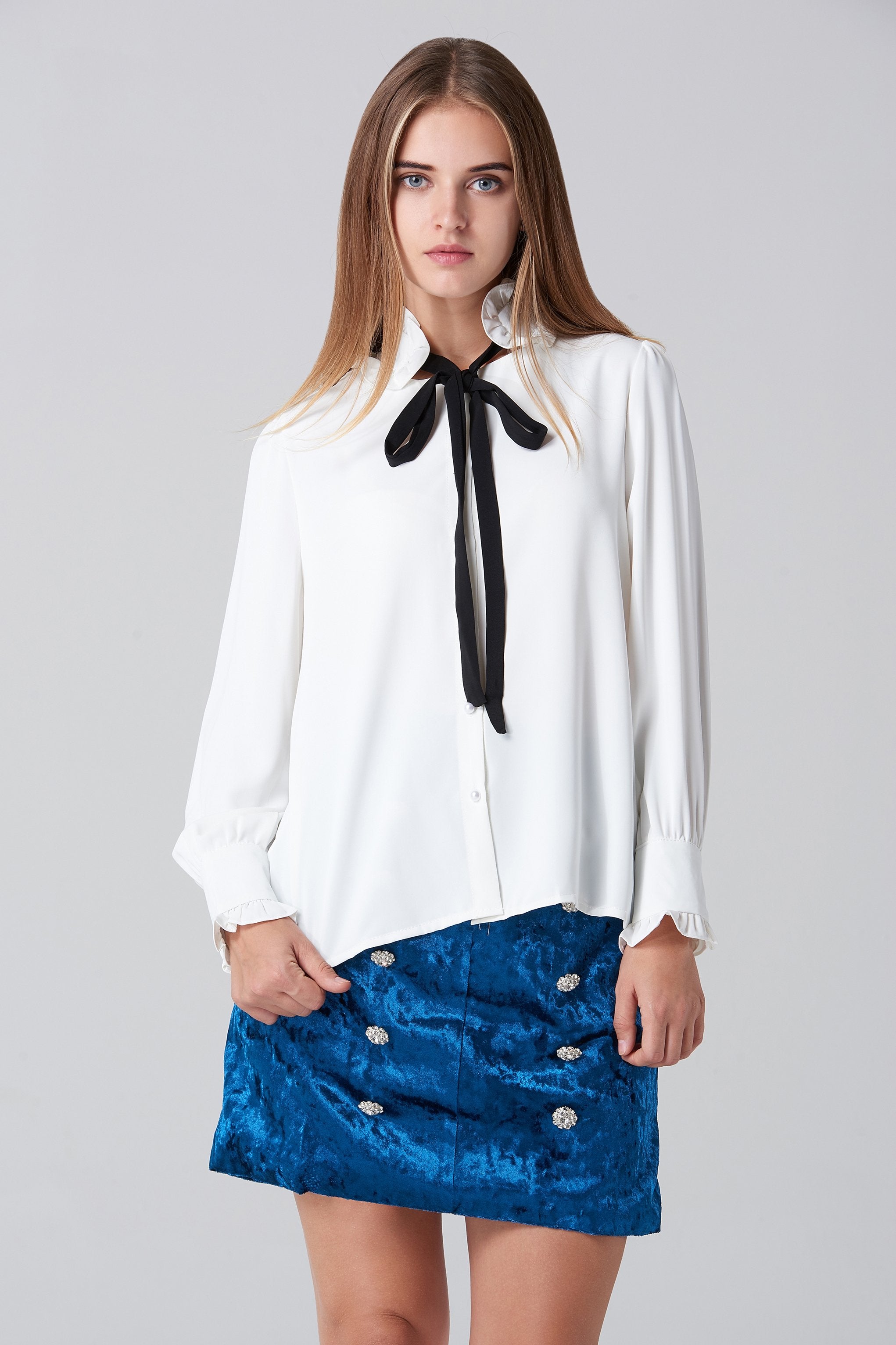 White Vintage Sleeve Top