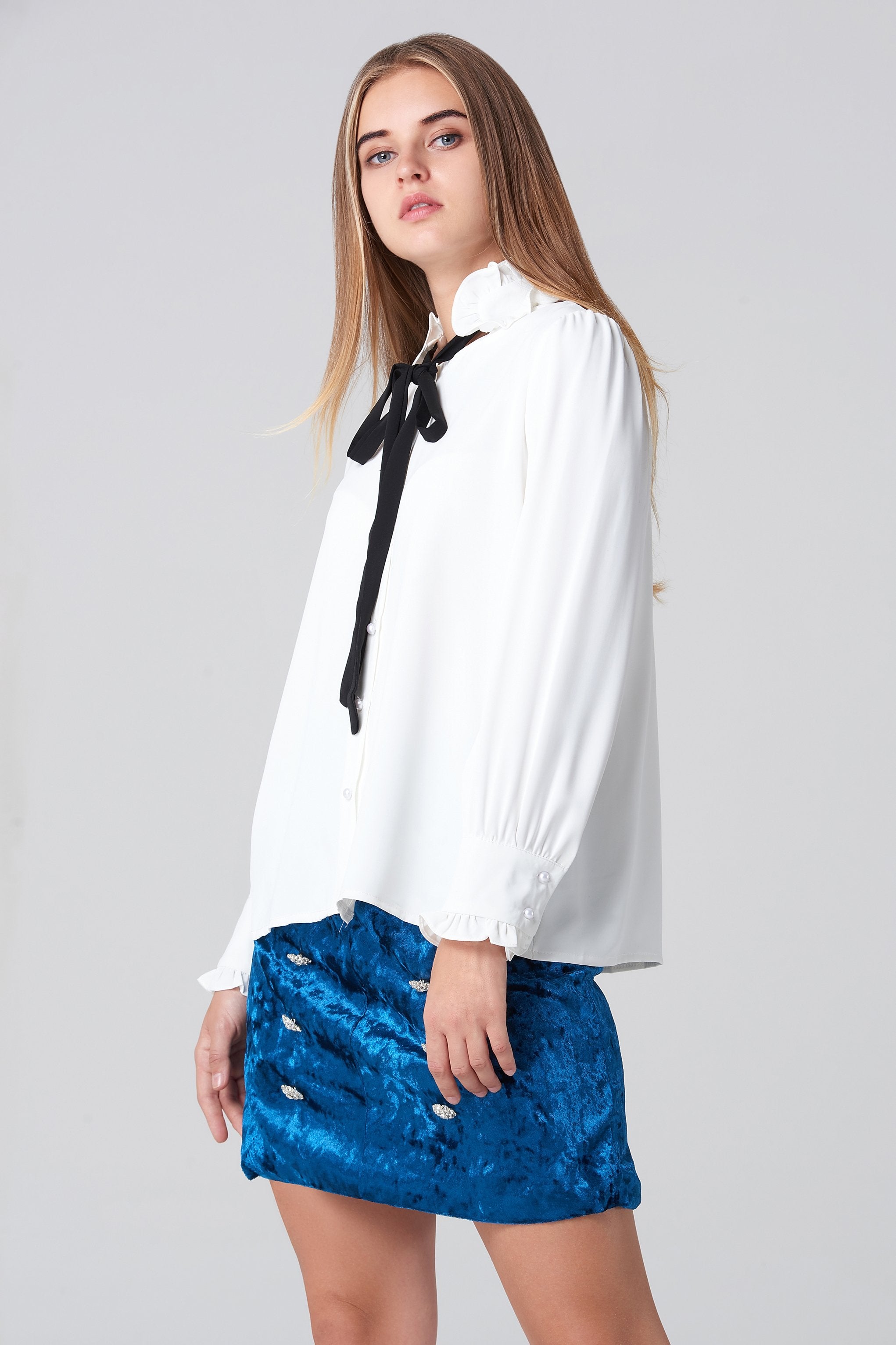 White Vintage Sleeve Top