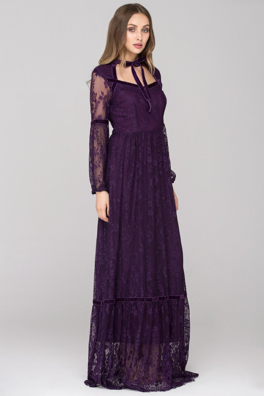 Lady Violet Lace Maxi Dress
