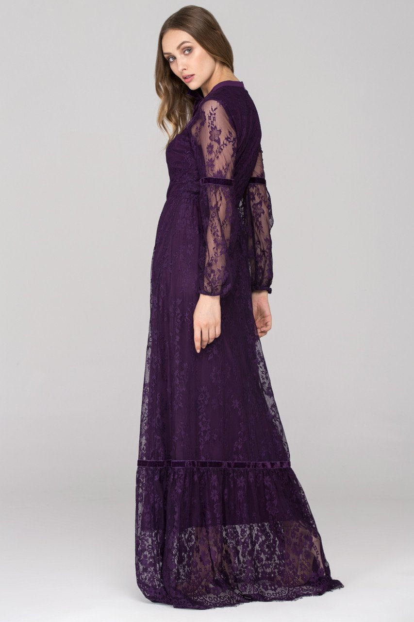 Lady Violet Lace Maxi Dress
