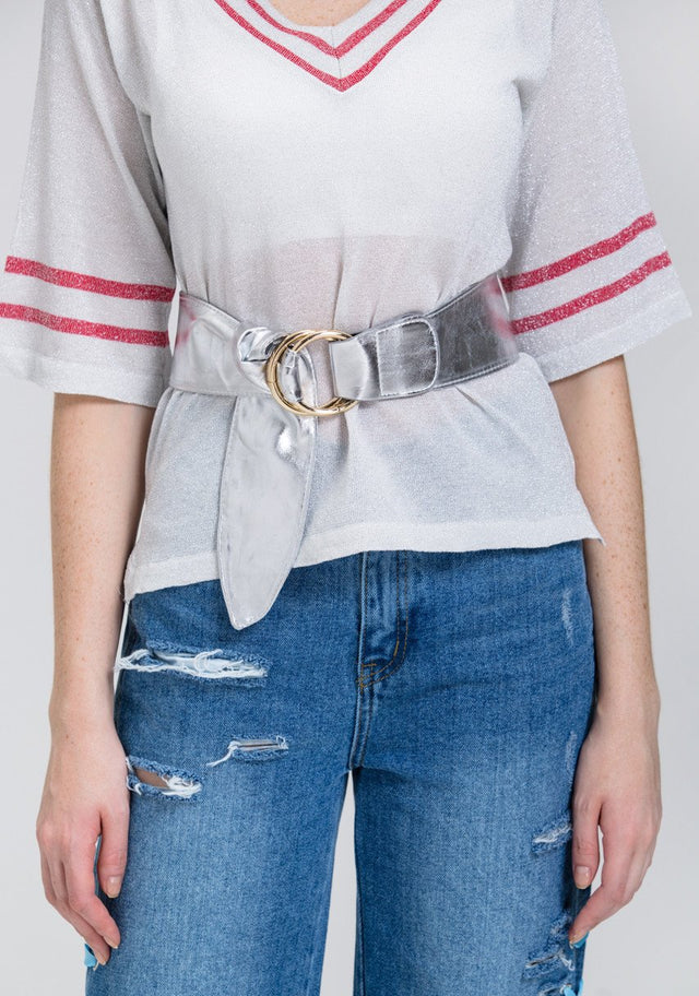 Silver Bow Ring Belt
