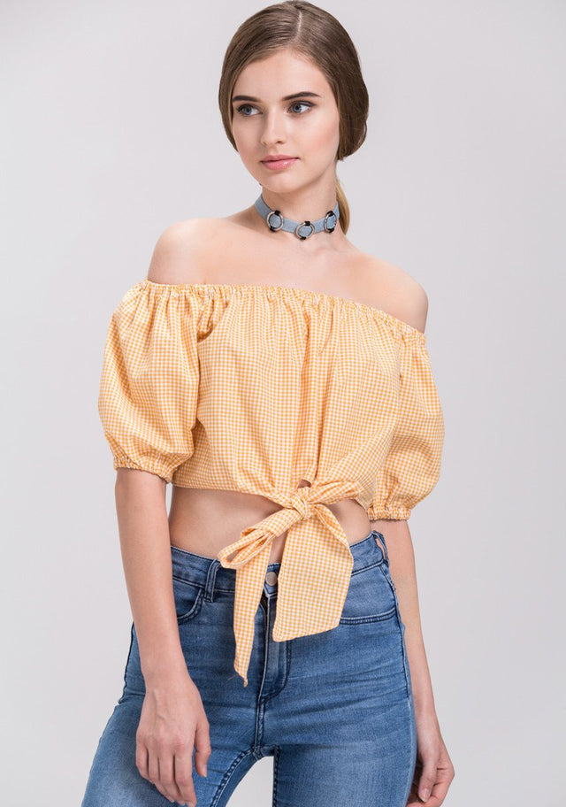 Rawan Bin Hussain - Three Ring Denim Choker Necklace